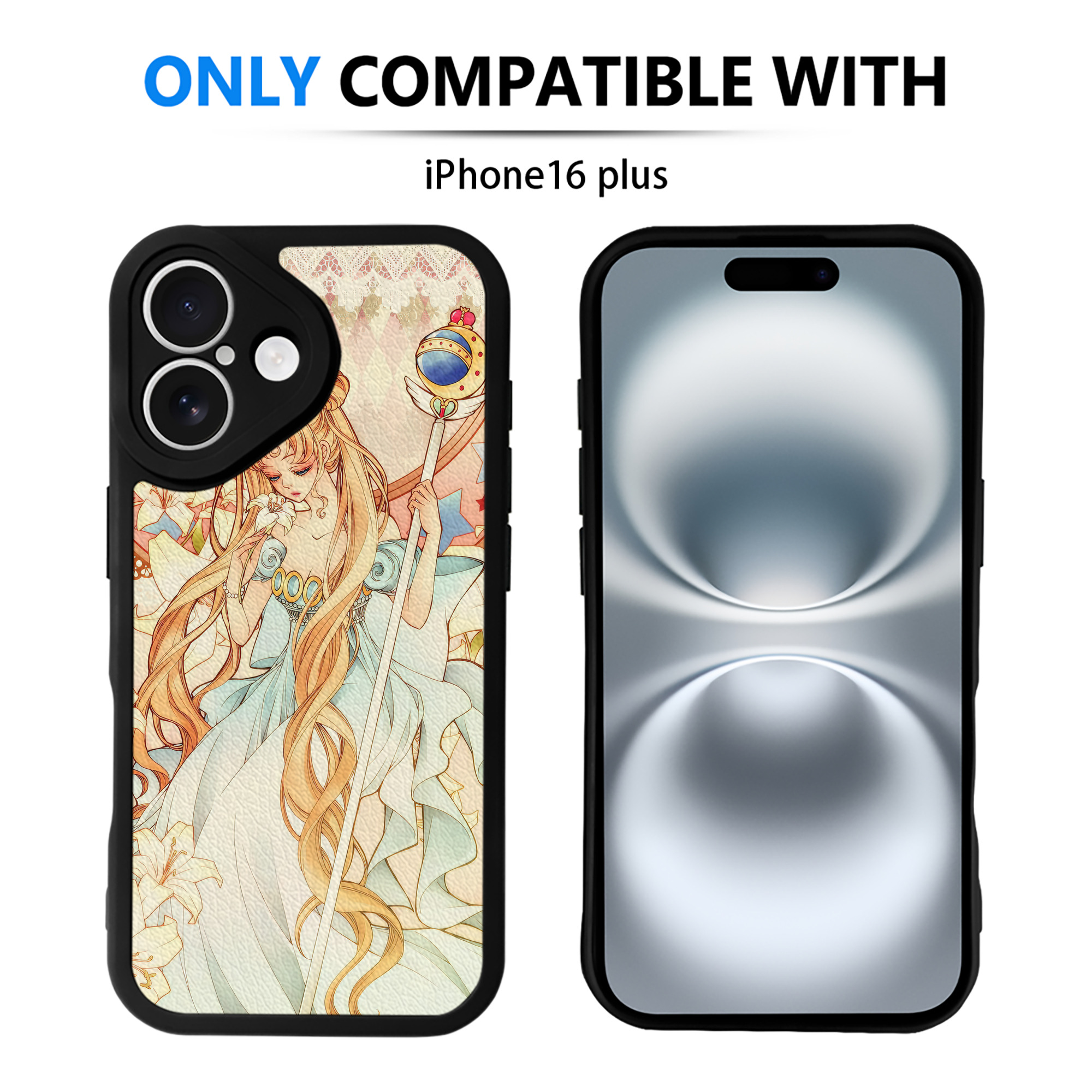 （画像用） 美少女戦士セーラームーン Sailor Moon 【iPhone 16シリーズ対応】シリコンスマホケース（レザー調） 材質：シリコン